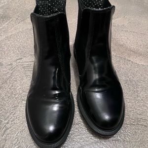 Dr Martens Black Flora Chelsea Boots